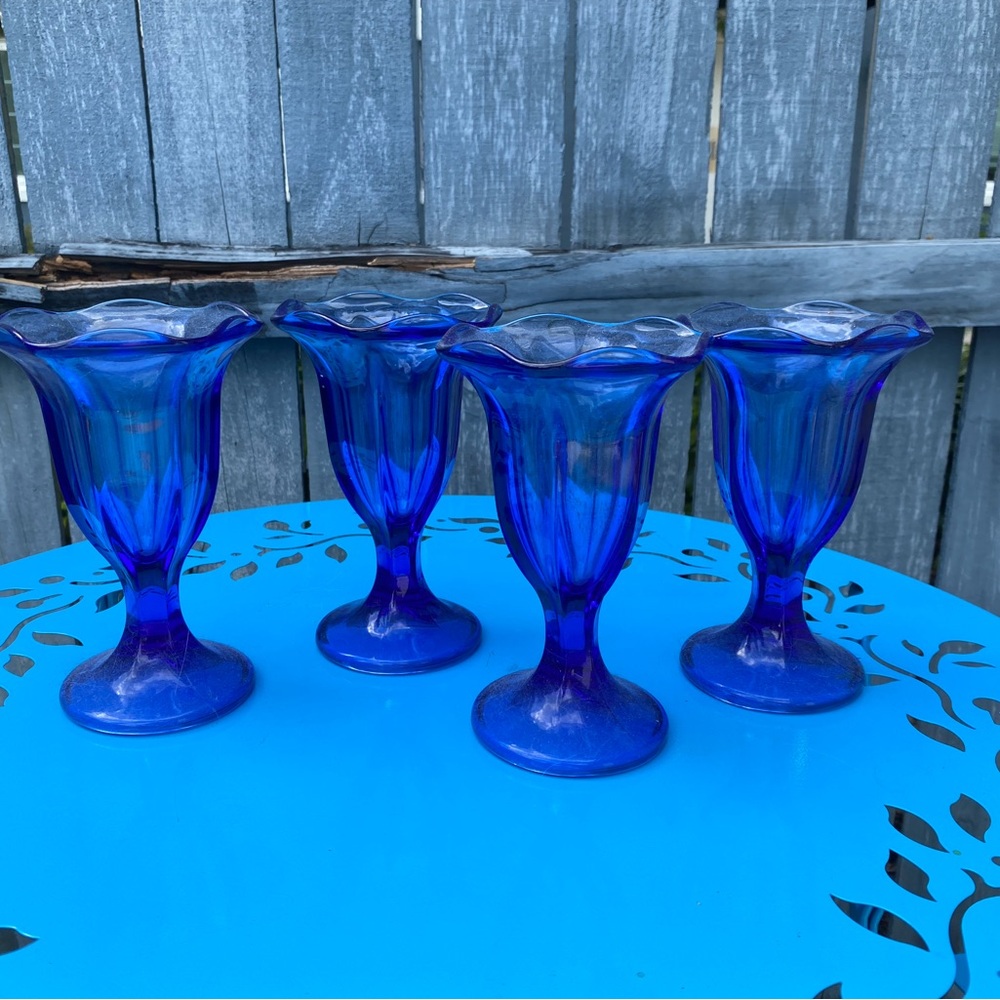 Vintage blue glassware